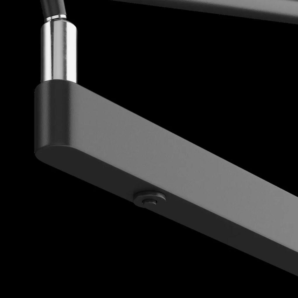 Aplica LED de perete directionabila design modern Fad negru mat