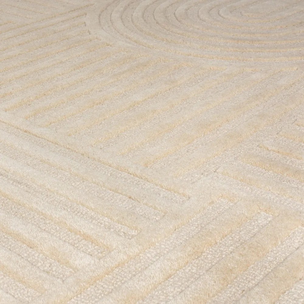 Covor bej rotund din lână ø 160 cm Zen Garden - Flair Rugs