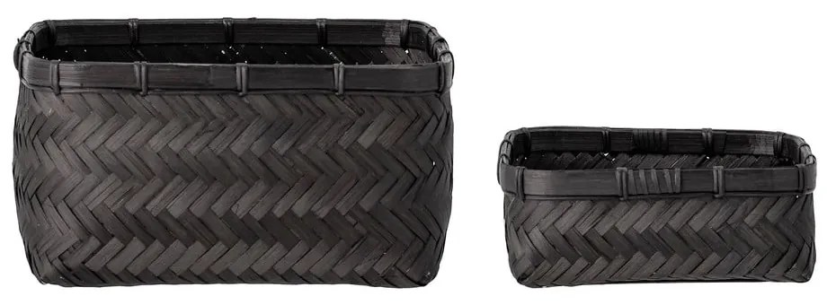 Coșuri de depozitare 2 buc. din bambus 24x24x12 cm Donia – Bloomingville