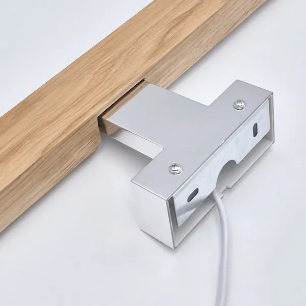 Aplică LED pentru oglindă de baie Brilagi WOODY MIRROR LED/12W/230V IP44 stejar/crom