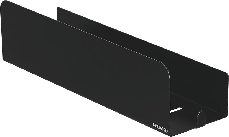 Raft pentru baie negru autoadeziv cu Turbo-Loc din oțel inoxidabil Lizan – Wenko