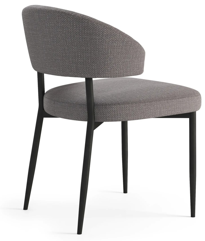 MAZZONI EXPORT IRIS Gri deschis Taupe (material Basel 34) - SCAUN MODERN TAPIȚAT PENTRU SALON/SUFRAGERIE LOFT