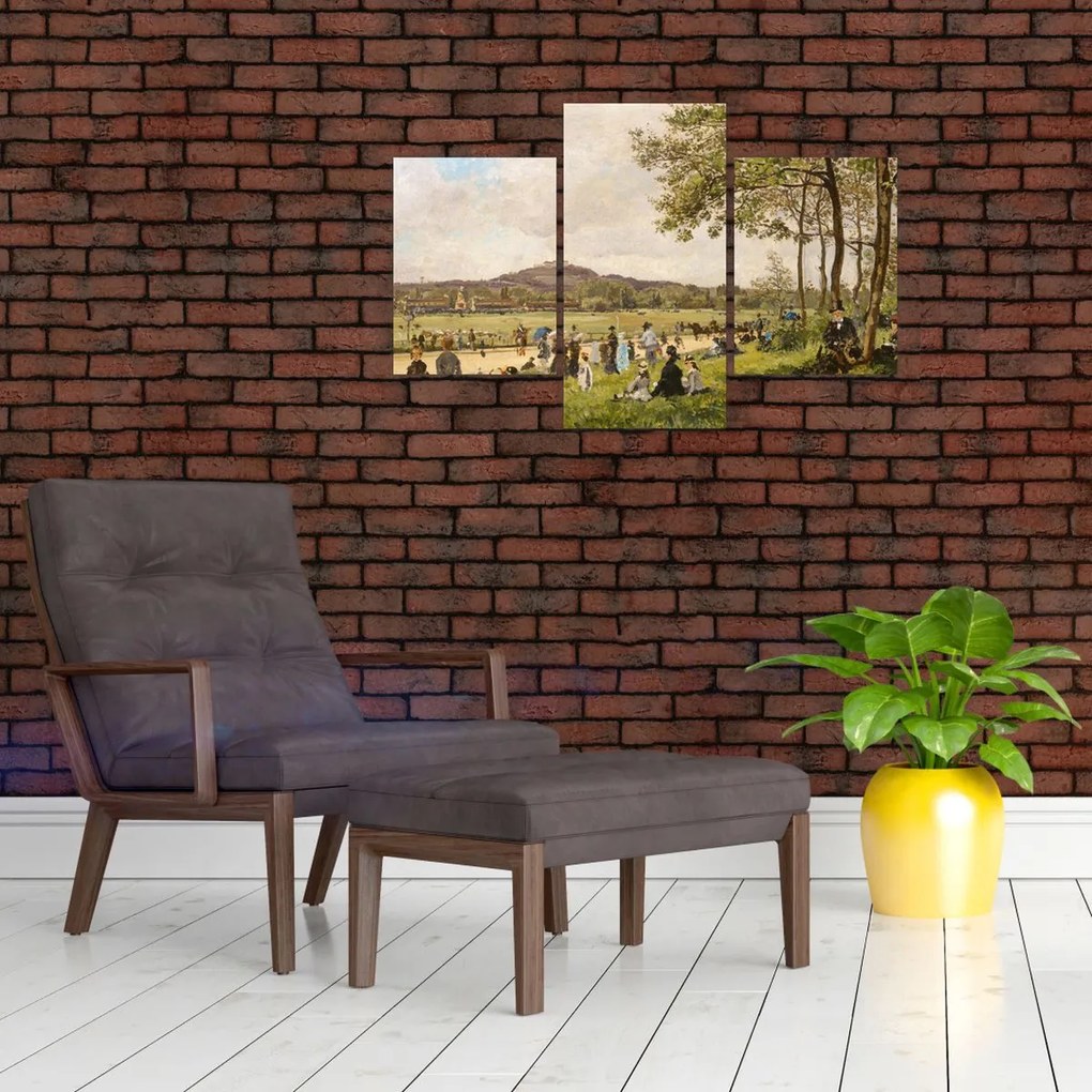 Tablou - French 19th Century, Race Course at Longchamps, reproducere (90x60 cm)