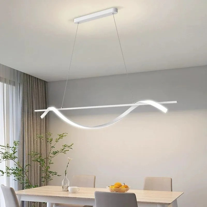 Lustra suspendata cu telecomanda 30w, White