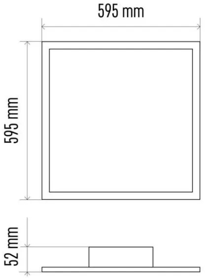Plafonieră LED dimabilă LED/40W/230V 2700K-6000K pătrat + telecomandă