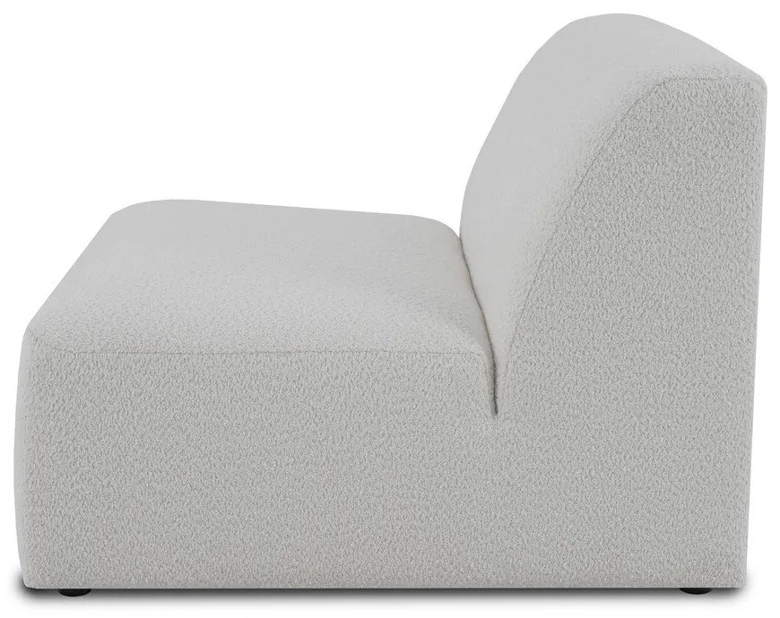 Modul pentru canapea alb cu tapițerie din stofă bouclé (de mijloc) Roxy – Scandic