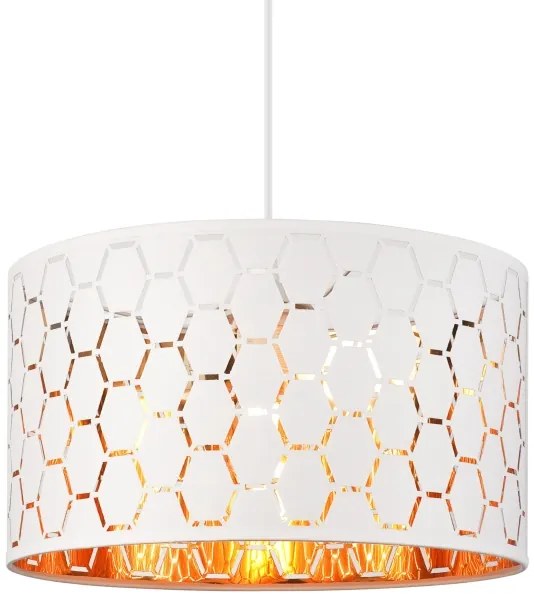 Lustră pe cablu ULLE 1xE27/15W/230V alb