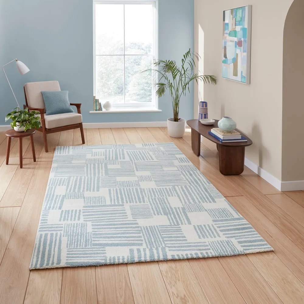 Covor albastru deschis 160x230 cm Blocks – Catherine Lansfield