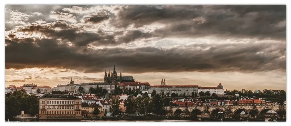 Tablou - Praga înnorită (120x50 cm)