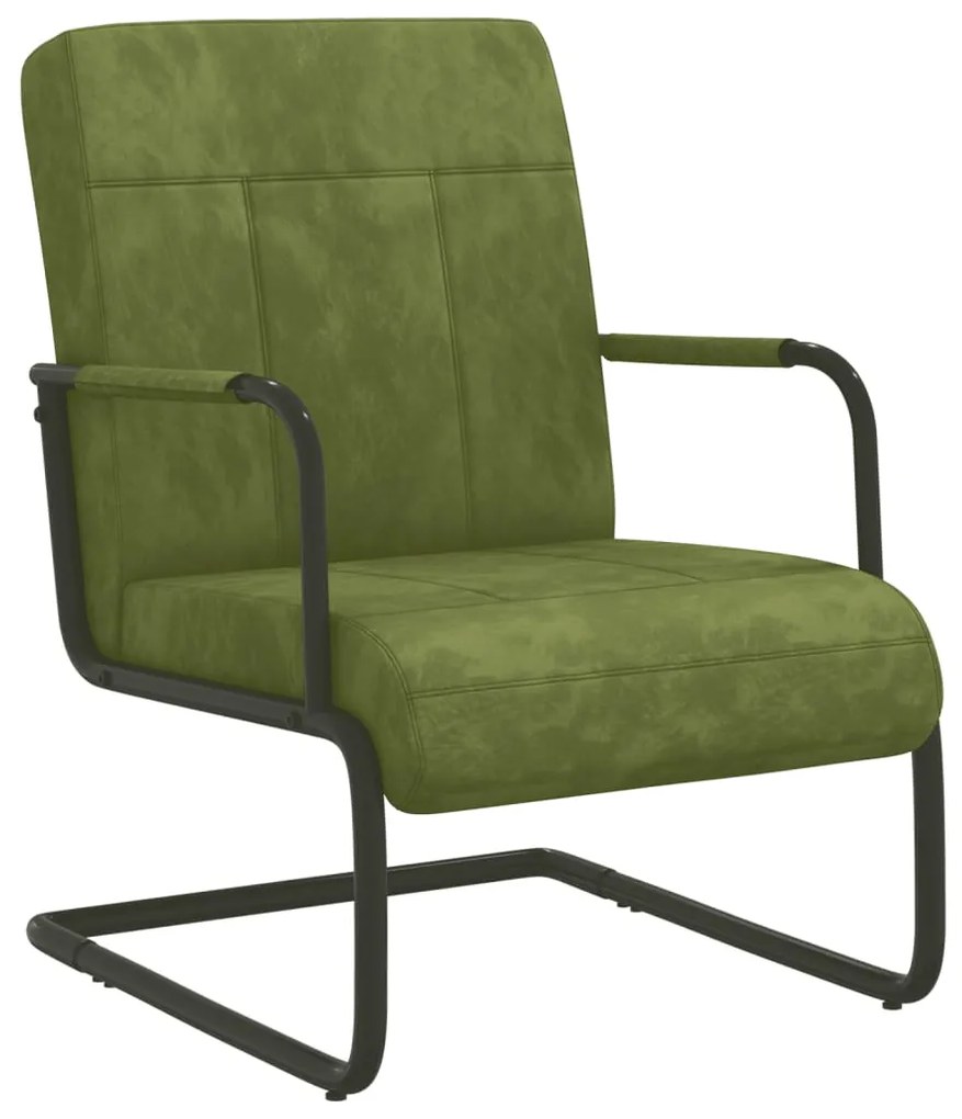 Scaun tip consolă, verde deschis, catifea