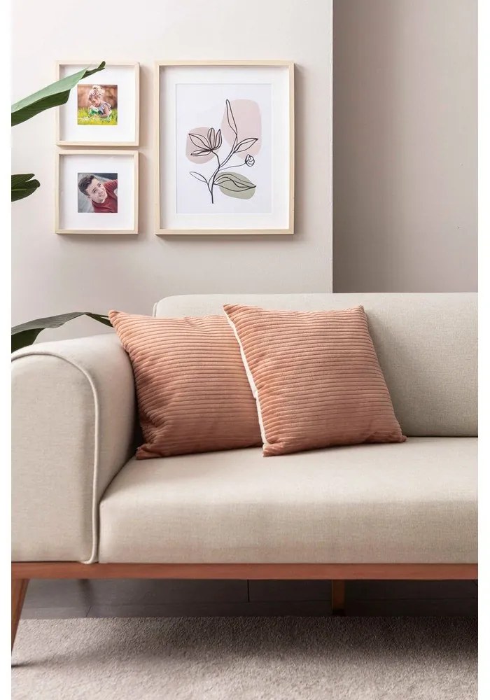 Fețe de pernă 2 buc. din catifea reiată 43x43 cm – Mioli Decor