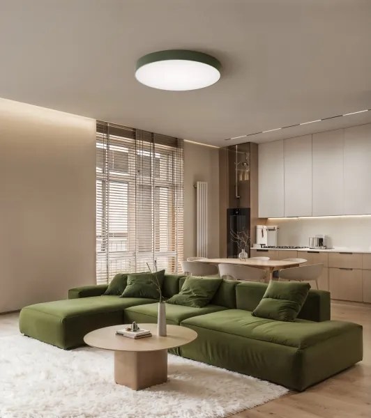 Brilagi - Plafonieră CLARE, 4x E27, max. 24 W, 230 V, Ø 50 cm, kaki