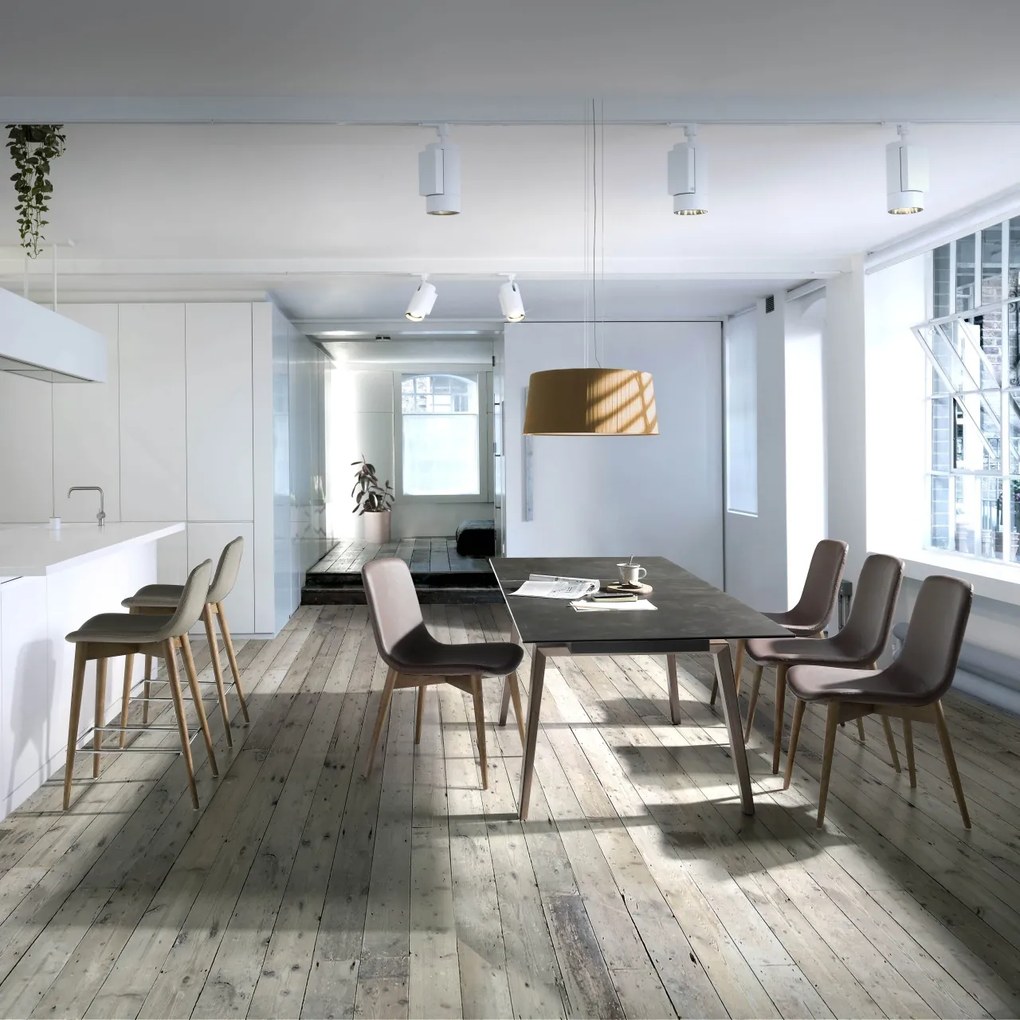 Masa dining extensibila design modern Walnut, 180-230x90cm AC-DT797