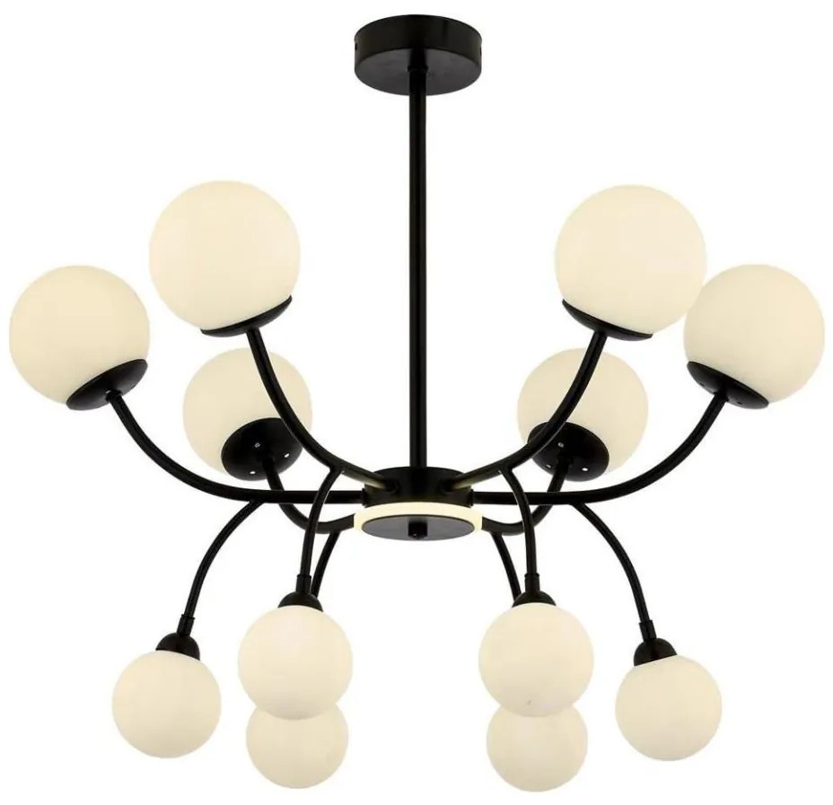 Lustră pe tijă DAISY 12xG9/10W/230V neagră