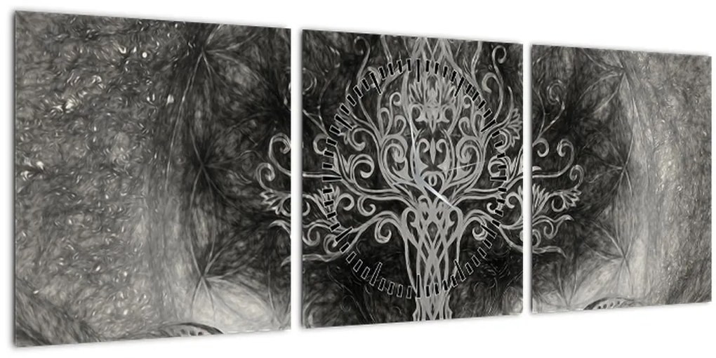 Tablou - Copacul vieții (cu ceas) (90x30 cm)