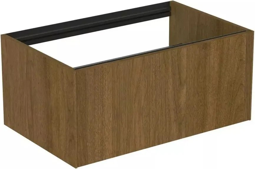 Dulap baza suspendat Ideal Standard Atelier Conca finisaj nuc inchis 1 sertar 80 cm