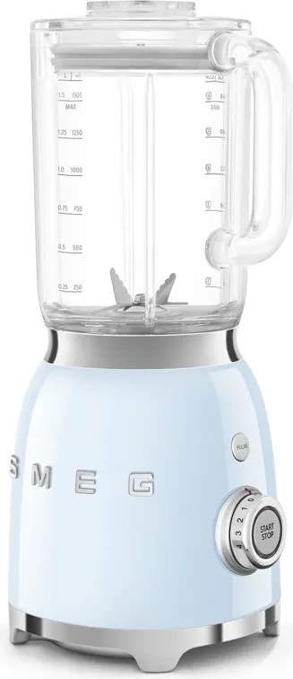 Blender Smeg BLF03PBEU, 800 W, 1,5 l, 18 000 rpm, 4 programe, 4 viteze + Impuls, Otel inoxidabil, Albastru pastel