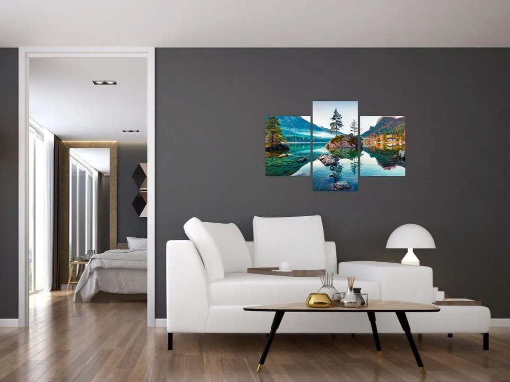 Tablou - Lacul Hintersee, Alpii Bavarezi, Austria (90x60 cm)