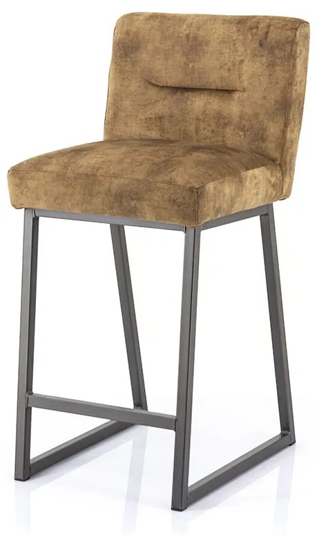 Scaun de bar tapitat Lennart galben