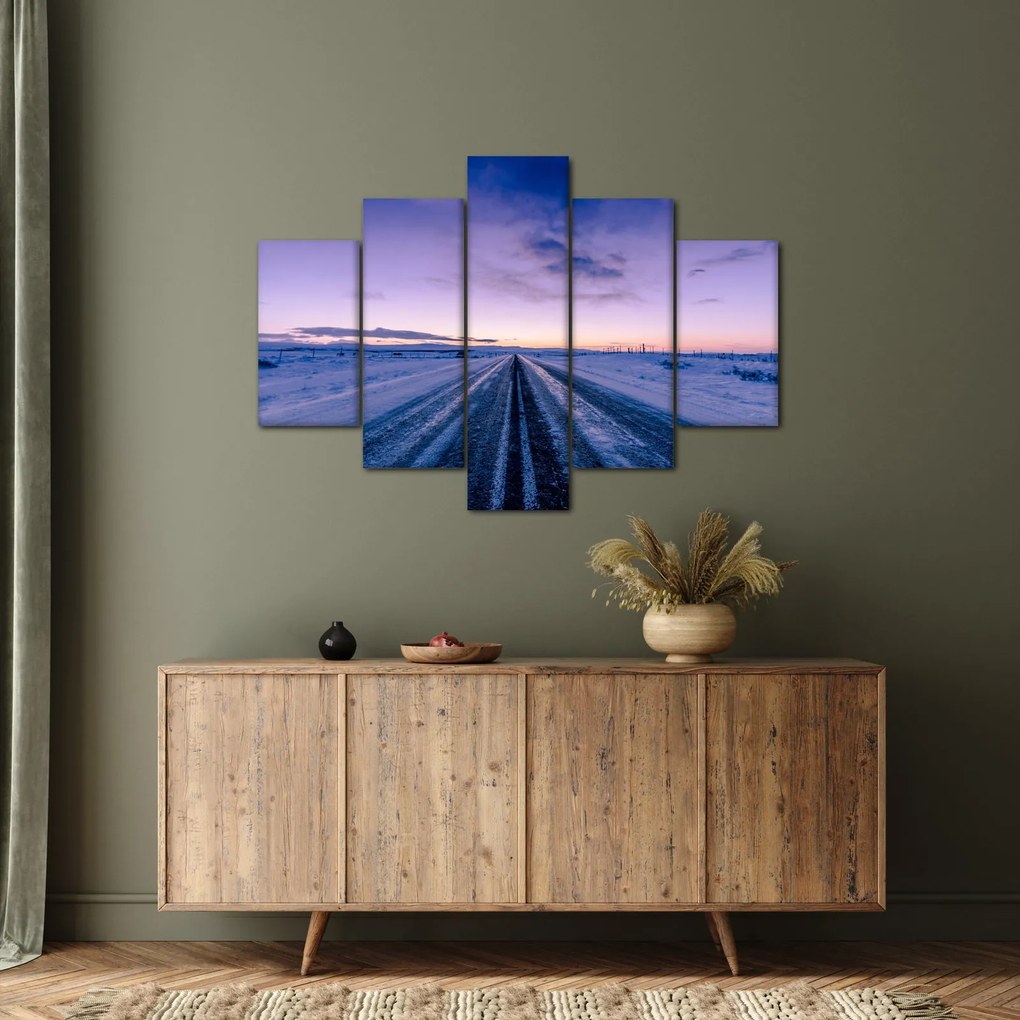 Tablou - autostrada iarna (150x105 cm)
