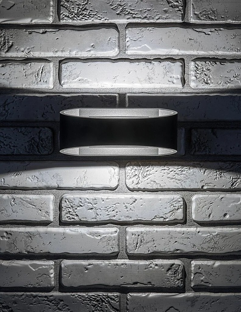 Aplica LED perete exterior IP54 Gerla negru