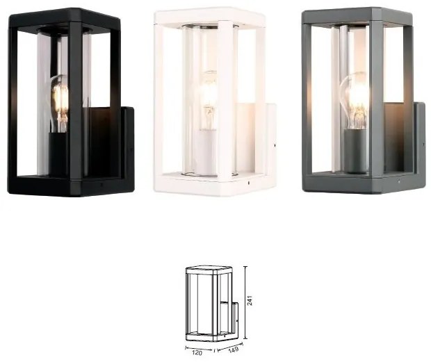 Aplica pentru perete exterior IP65 NEVADA negru, MA-8897