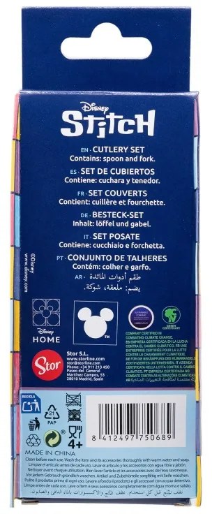 Disney Lilo și Stitch Drawing set tacâmuri ergonomice metalice - 2 bucăți