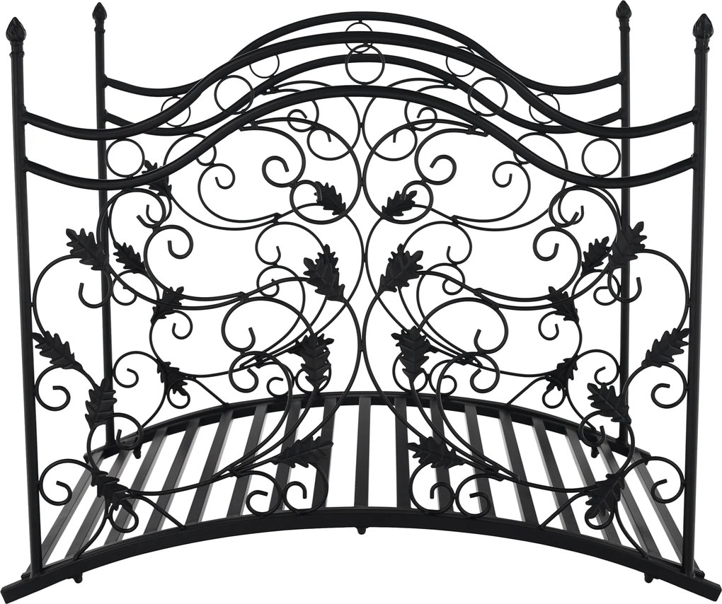 Pod decorativ de grădină, metal negru, RENAL