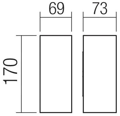 Aplică LED de exterior Redo 90637 SONNY 2xLED/5W/230V 2200/3000/4000K maro