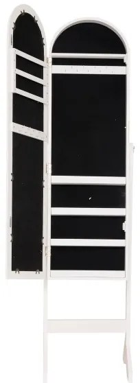 Atmosphera - Oglindă de podea cu casetă pentru bijuterii LEXY 158x38 cm, albă