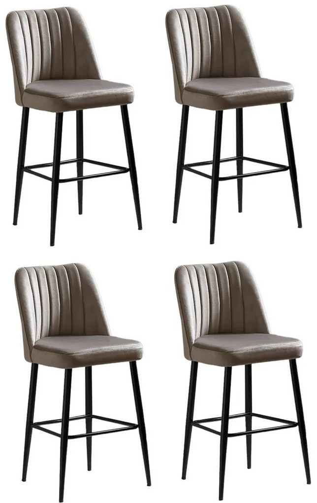 Set de scaune de bar Vento Cappuccino and Black, 4buc., 4 buc