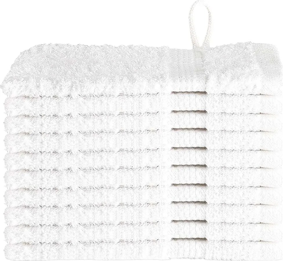 vidaXL Prosop pentru musafiri SOLUND 10 pcs Alb 15 x 21 cm 550 gsm