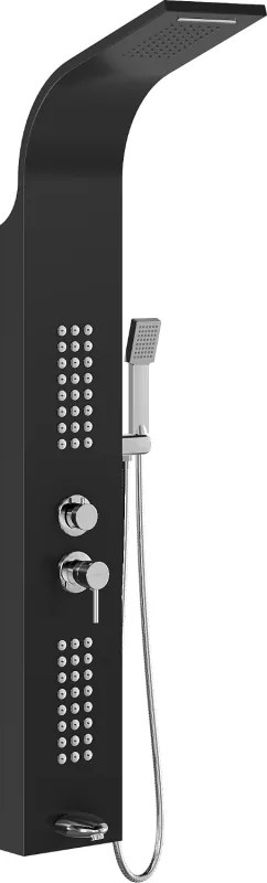 Mexen Ardo panou de duș cu gură de scurgere, negru - 7617-04-70