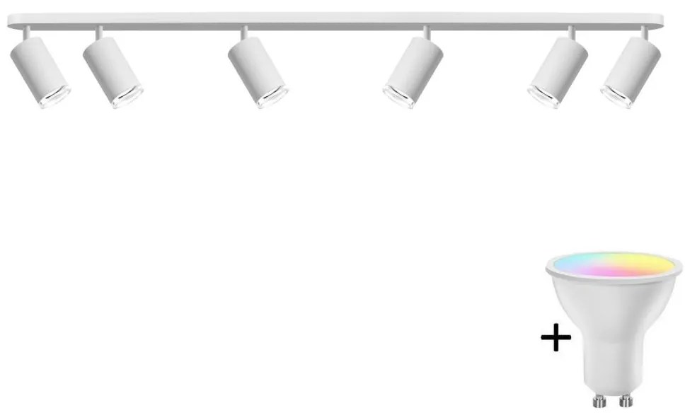 Spot de baie LED RGBW dimmabil TURYN 6xGU10/6,5W/230V IP44 alb