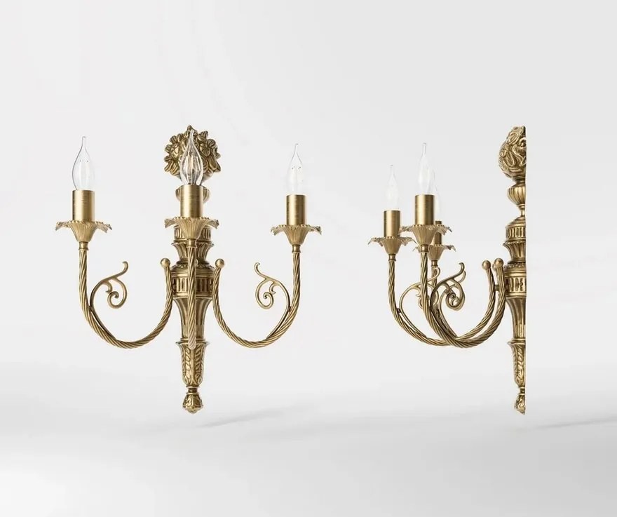 Aplica din alama masiva stilul fastuos Ludovic al XV-lea