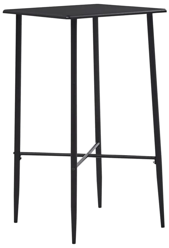 Set mobilier de bar, 3 piese, negru, material textil