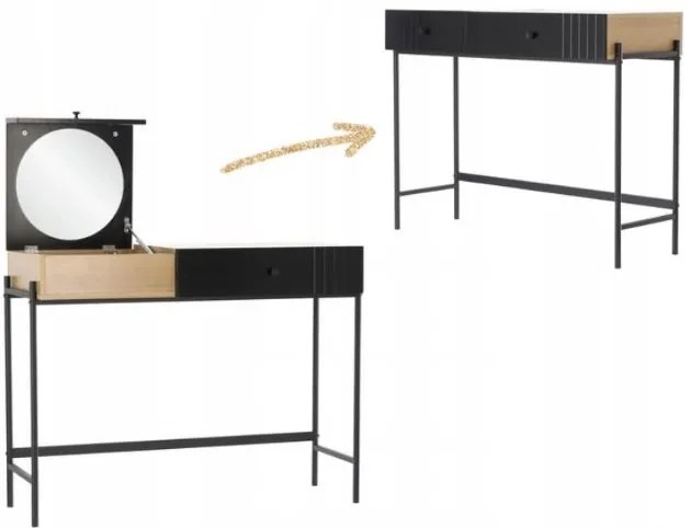 Masă de toaletă Bianca Wood/Black