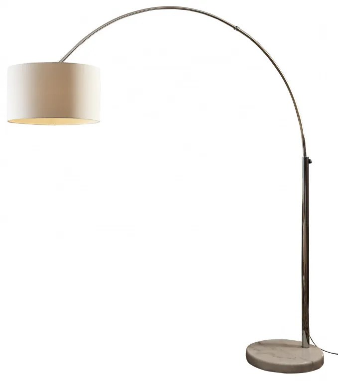 Lampadar din tesatura/metal/marmura THIS &amp; THAT 210 cm alb, un bec