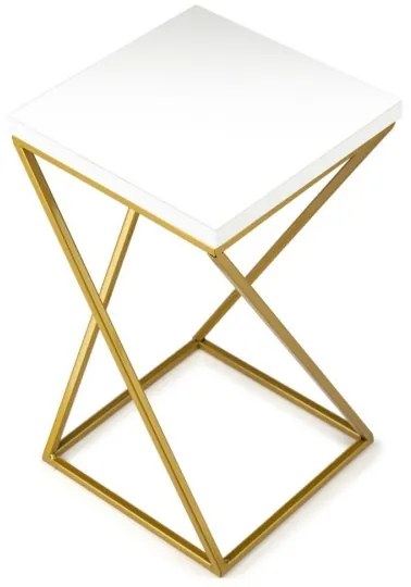 Suport pentru flori LOFT 40x24 cm auriu/alb