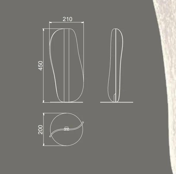 Veioza, Lampa de masa LED design deosebit Bianca