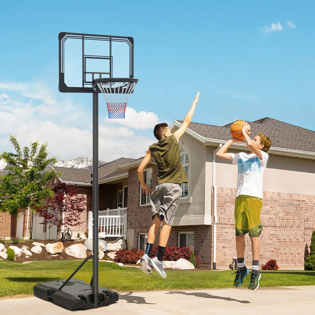 SPORTNOW Cos pentru baschet cu inaltime reglabila, 182-213 cm, Negru