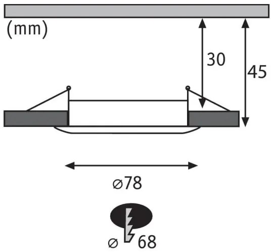 SET 3x corp de iluminat încastrat pentru baie LED/6W IP44 NOVA 230V Paulmann 94473