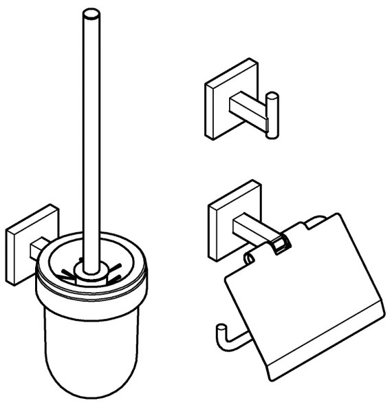 GROHE 41123DC0 - Set accesorii START CUBE, inox
