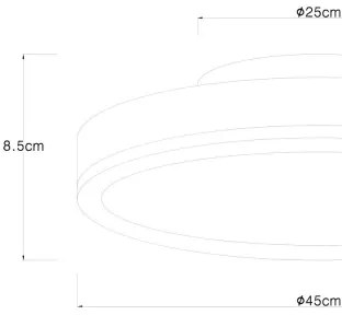 Plafonieră LED DORO LED/24W/230V d. 45 cm Globo 416080WWD2R