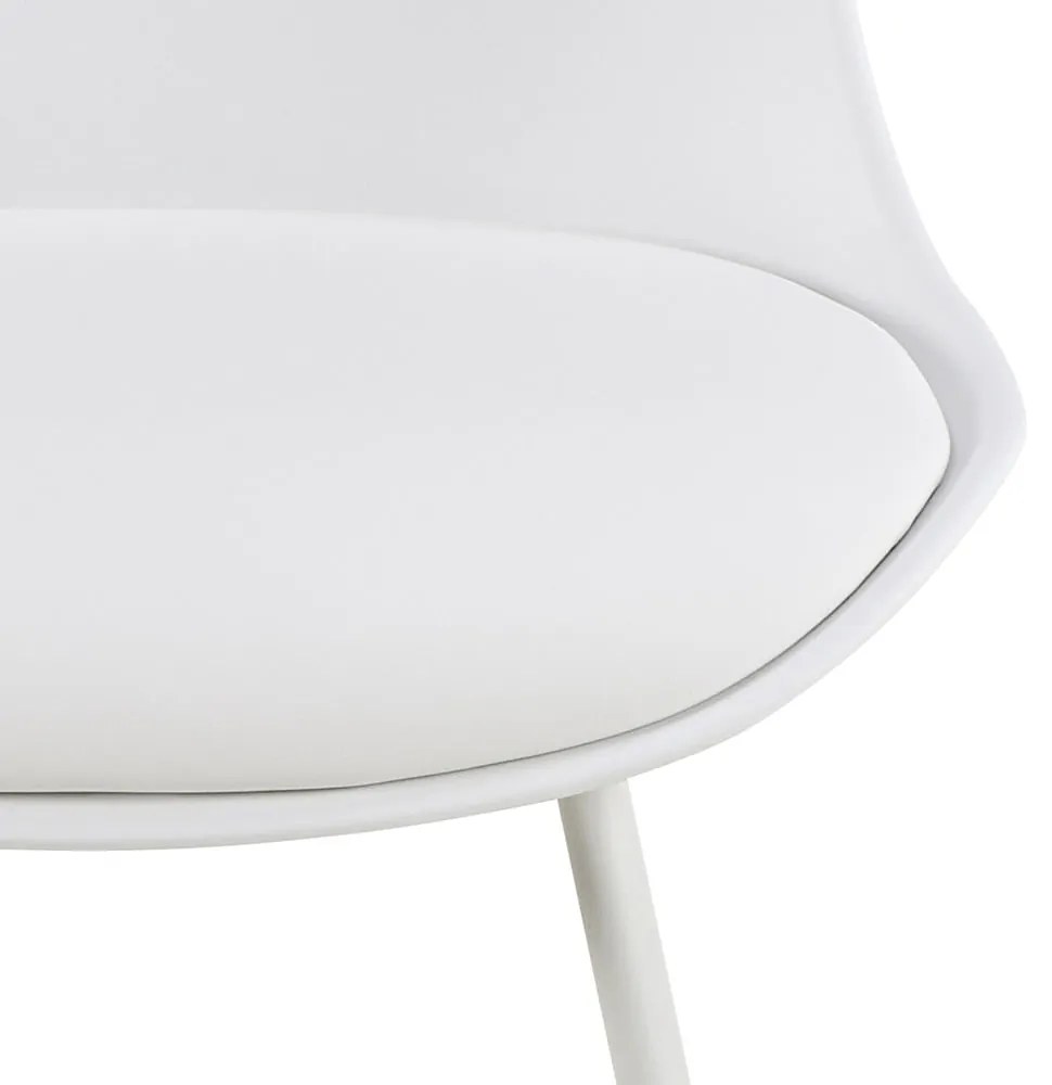 Scaun de bar alb (înălțime șezut 66 cm) Tina – Actona