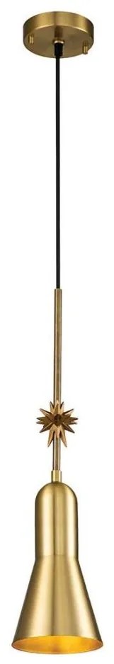 Lustră pe cablu Elstead ETOILE-P-S-AB ETOILE 1xE27/60W/230V d. 13,3 cm auriu