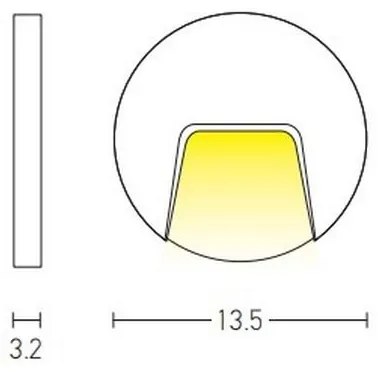 Corp de iluminat LED de exterior pentru scări LED/3W/230V IP54 alb Zambelis E184