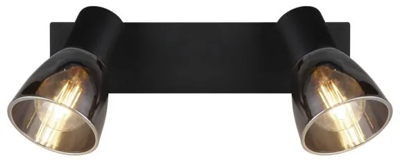 Spot de perete CLAUDE 2xE14/40W/230V negru Globo 54307-2