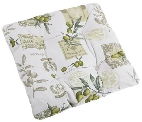 Pernă de scaun matlasată Bellatex Ema Oliva, 40 x40 cm
