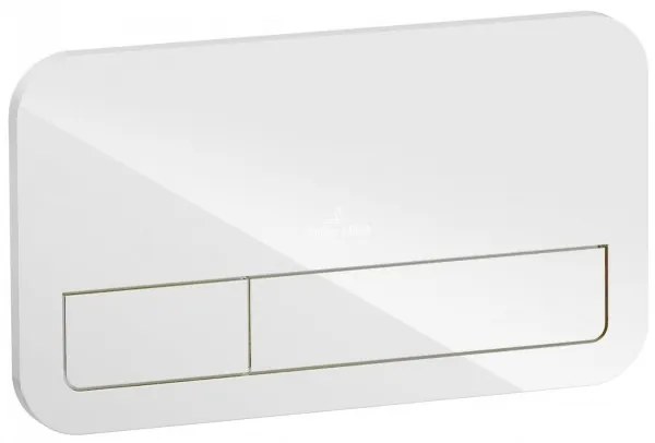Clapeta actionare rezervor WC incastrat, Villeroy&amp;Boch ViConnect, sticla alb lucios, 922400RE